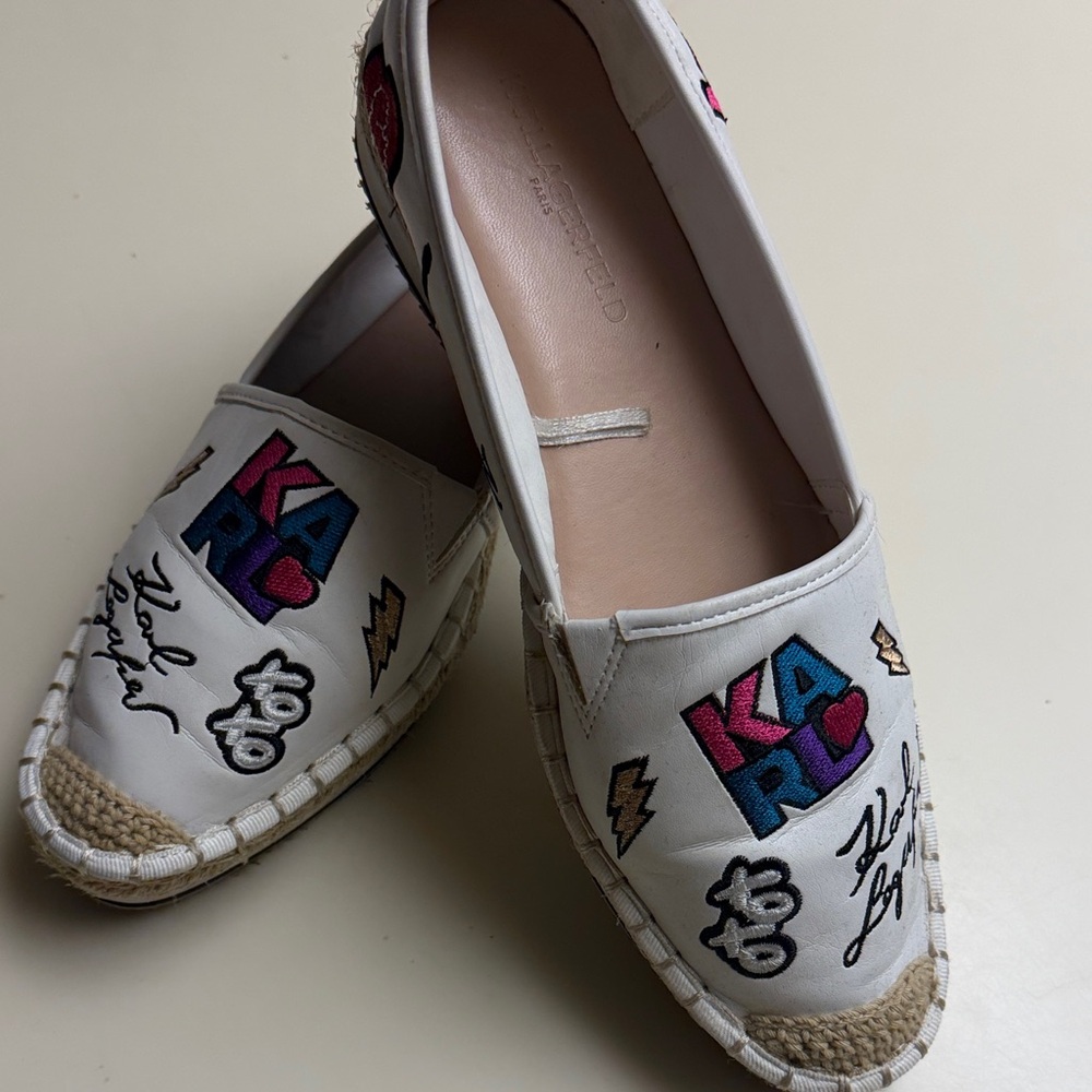 Karl Lagerfeld Platform Espadrilles Size 10